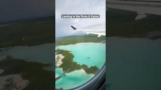 Can you spot the rainbow or the airplane shadow? #turksandcaicos #landing #travel #airplane #rainbow