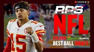 $10,000 Entry Fee DraftKings Best Ball Draft | 7/22 - NFL DFS Strategies, Picks, Advice