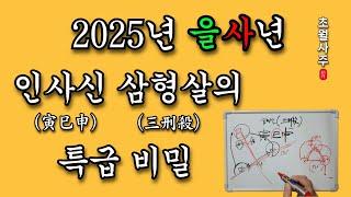 [사주운세] 2025년 을사년(乙巳年) 인사신(寅巳申) 삼형살의 특급 비밀!!