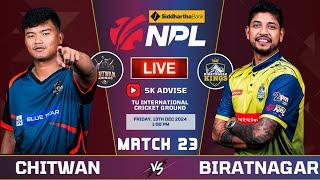 Biratnagar Vs Chitwan Rhinos 23rd Match Npl 2024 Live Commentary | Nepal Premier League 2024 live