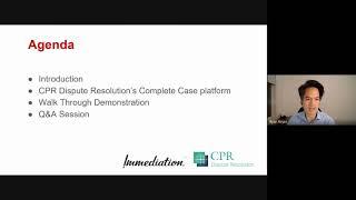 Intro to CPR Dispute Resolution's Complete Case platform
