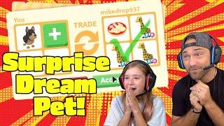 I Surprise Cammy With Her DREAM PET!! Roblox Adopt Me!