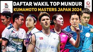 ASY MUNDUR [LAGI] ! Daftar Wakil Mundur Dari Kumamoto Masters Japan  2024 #kumamotomasters2024