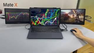 GTMedia Portable Dual-Screen Monitor --- Mate X demonstration video