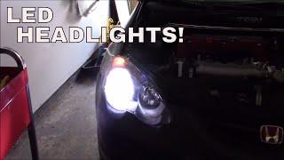 RSX BLACK HOUSINGS / LED HEADLIGHTS!