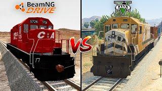 BEAMNG.DRIVE ПОЕЗД VS ГТА 5 ПОЕЗД - ГДЕ ЛУЧШЕ?