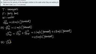 A group of teenagers on a ferry boat walk on the deck with a velocity of 1.1 m/s relative to the