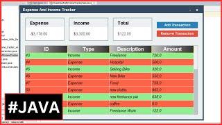 Java Project Tutorial - How to Make an Expense and Income Tracker Using NetBeans and MySQL Database