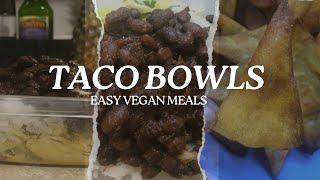 WE MADE MEATLESS TACO BOWLS: EASY VEGAN MEALS #food #vlog #lazyvegan