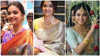 20 Latest Keerthy Suresh Saree Looks || Keerthy Suresh Saree Collection || Keerthy Suresh Jewellery