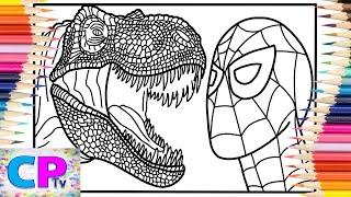 Tyrannosaurus Rex vs Spiderman on IPad Pro/Elektronomia - Collide [NCS Release]@coloringpagestv