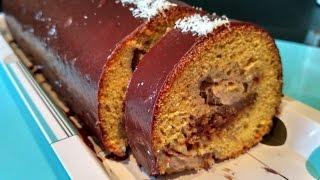  Cake banane,chocolat et caramel/Recette rapide  de gâteau