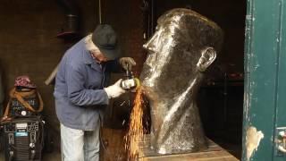 Egbert J. Bos creates a metal welding sculpture: Head