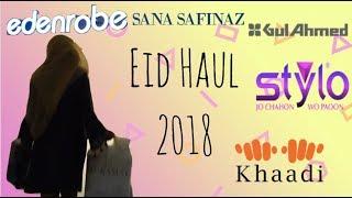 EID CLOTHING TRY ON HAUL 2018  + Eid Shopping Vlog (PAKISTAN VLOG)