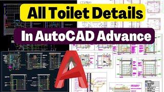 Toilet Details in AutoCAD | How to Drafting a Toilet with all technical details #autocad