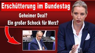 Erschütterung im Bundestag: Geheimer Deal? Ein großer Schock für Merz?