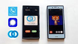 2 SONY xperi compact, fake call/ skyphone/signal/twinme. incoming call & out going call