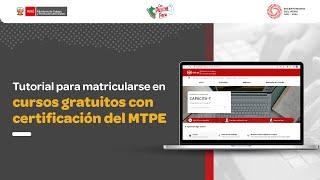 Aprende a matricularte en los cursos gratuitos del portal CAPACÍTA-T