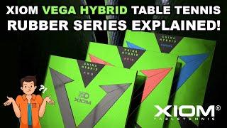 Xiom Vega H Hybrid Table Tennis Rubber Series Explained! Europe, Pro & Asia