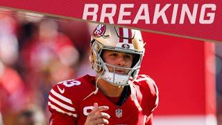 BREAKING  49ers Brock Purdy injured surgically repaired elbow according to Kyle Shanahan