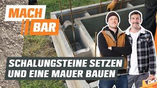 Gartenmauer selber bauen – mit Schalsteinen | OBI