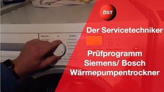 Prüfprogramm Siemens/ Bosch Wärmepumpentrockner