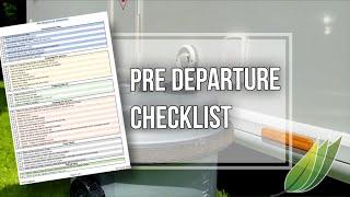 Caravan pre-departure checklist