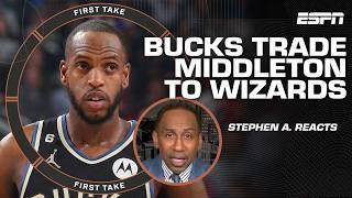  Stephen A.’s INSTANT REACTION to the Bucks trading Khris Middleton to the Wizards for Kyle Kuzma 