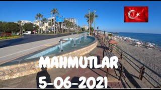  МАХМУТЛАР Пляж в центре суббота 5 июня Турция сезон 2021 Mahmutlar
