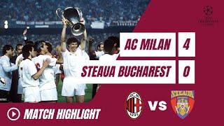 AC Milan 4 - 0 Steaua Bucharest, Champions League Final '89, Extended Goals and Highlights.