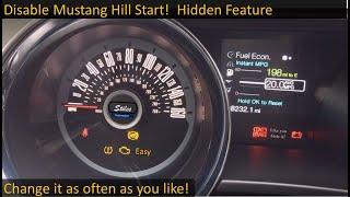 Hidden Feature; Disabling and Enabling the Hill Start Assist Feature on 2013 & Newer Mustangs