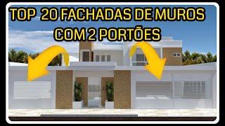 TOP 20 fachadas de casas com garagem com dois portões | fachadas de casas simples