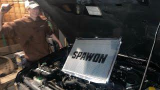 We got a new SPAWON radiator and did a cat and resonator delete on the 87’ Hardbody D21