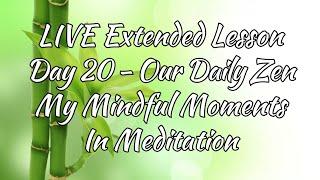 Live Extended Lesson - Day 20 - Our Daily Zen - My Mindful Moments Meditation