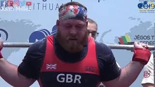 Joshua Greenfield - 4th Place 835.5kg Total *WR Squat* - 105kg Class 2019 EPF Classic Open