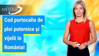 Cod portocaliu de ploi puternice și vijelii în România! Avertizare meteo pentru jumătate din țară