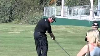 Open Champion - Darren Clarke Golf swing, slow motion, Down the Line.