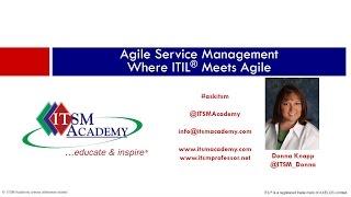 Agile Service Management - Where ITIL Meets Agile, with Donna Knapp