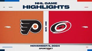 NHL Highlights | Flyers vs. Hurricanes - November 5, 2024