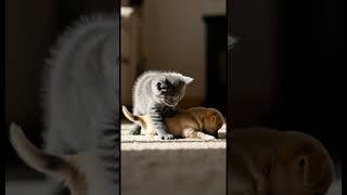 puppy and kitten
