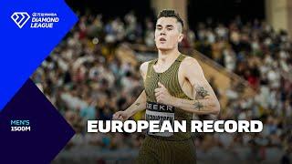 Jakob Ingebrigtsen sets new European RECORD in Monaco 1500m - Wanda Diamond League 2024