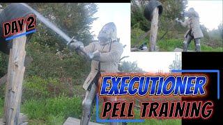 Buhurt Pell Training With the Executioner Sword Day 2!