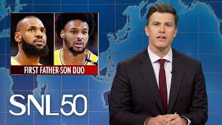 Weekend Update: LeBron James and Son Bronny Make NBA History - SNL