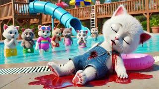 Kitten’s Accident at the Water Park While Swing #cat #ai #catvideos #cutecat #catlover #aicat