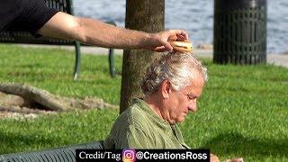 Secretly Putting Cheeseburgers on People's Heads