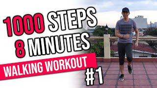 FUN 1000 Steps in 8 Minutes • Easy Home Workout • Walking Workout #1 • Keoni Tamayo