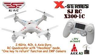 SJ RC X300-1C 2.4GHz, 4Ch, 6 Axis Gyro, RC Quadcopter, Headless, One key to return, 2MP Camera (RTF)