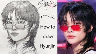 How to draw hyunjin skz step by step