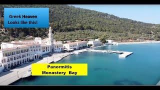 Panormitis, Monastery Bay,  Symi. Greece. The idyllic anchorage. OTB 225