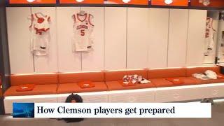 Locker room tour with Clemson Basketball Team Manager